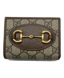 GUCCI（グッチ）の古着「ホースビット1955 カードケースウォレット」｜ベージュ