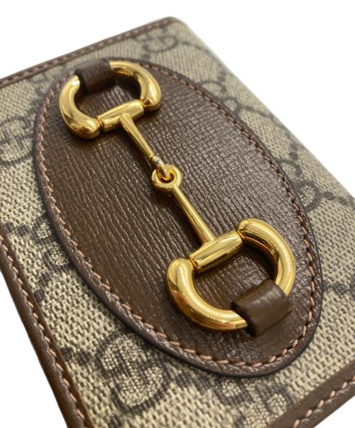 GUCCI（グッチ）GUCCI (グッチ) ホースビット1955 カードケースウォレット ベージュの古着・服飾アイテム