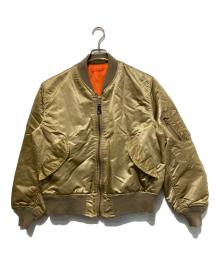 CORINTH（コリンス）の古着「MA-1ジャケット/USA製」｜ベージュ