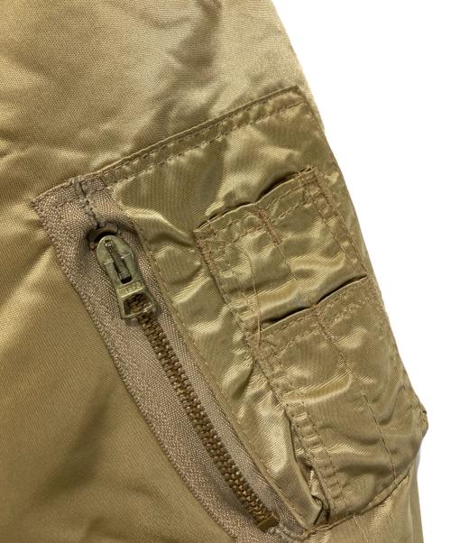 CORINTH（コリンス）CORINTH (コリンス) MA-1ジャケット/USA製 ベージュ サイズ:Lの古着・服飾アイテム