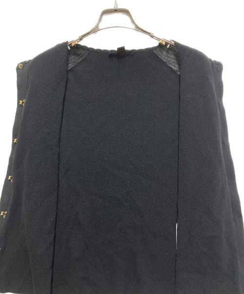 LOUIS VUITTON（ルイ ヴィトン）LOUIS VUITTON (ルイ ヴィトン) リボンニットカーディガン ブラック サイズ:XLの古着・服飾アイテム