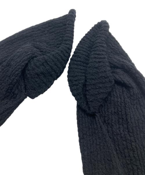 LOUIS VUITTON（ルイ ヴィトン）LOUIS VUITTON (ルイ ヴィトン) リボンニットカーディガン ブラック サイズ:XLの古着・服飾アイテム