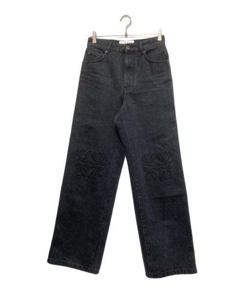 LOEWE（ロエベ）LOEWE (ロエベ) ANAGRAM BAGGY JEANS/アナグラム バギー ジーンズ  ブラック サイズ:44の古着・服飾アイテム