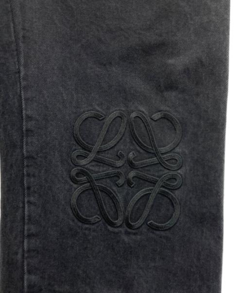 LOEWE（ロエベ）LOEWE (ロエベ) ANAGRAM BAGGY JEANS/アナグラム バギー ジーンズ  ブラック サイズ:44の古着・服飾アイテム