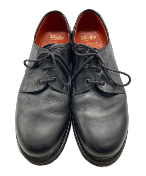 PARABOOT（パラブーツ）PARABOOT (パラブーツ) ISSEY MIYAKE (イッセイミヤケ) レザーシューズ ブラック サイズ:9 1/2(27.5-28cm)の古着・服飾アイテム