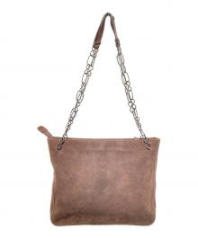 PRADA（プラダ）の古着「スウェードチェーンショルダーバッグ」｜ブラウン