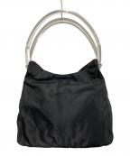 PRADAプラダ）の古着「クリアハンドルトートバッグ」｜ブラック