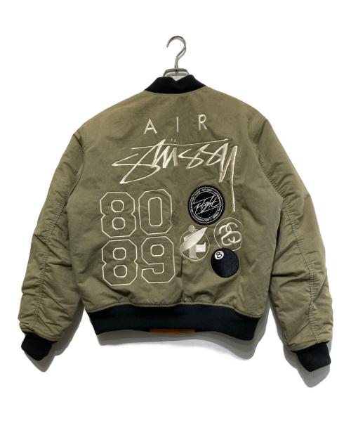 NIKE（ナイキ）NIKE (ナイキ) stussy (ステューシー) REVERSIBLE VARSITY JACKET カーキ サイズ:Sの古着・服飾アイテム