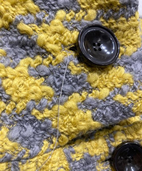 Lallia Mu（ラリア ムー）Lallia Mu (ラリア ムー) ビックカラーチェックショートコート イエロー サイズ:38の古着・服飾アイテム