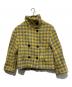 Lallia Mu（ラリア ムー）の古着「ビックカラーチェックショートコート」｜イエロー