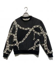 LOUIS VUITTON（ルイ ヴィトン）の古着「キルテッド3Dエフェクトチェーンストライプスウェット」｜ブラック