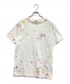 Christian Diorクリスチャン ディオール）の古着「ペイント加工Tシャツ」｜ホワイト