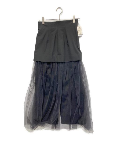 Whim Gazette（ウィムガゼット）Whim Gazette (ウィムガゼット) チュールキリカエスカート/チュールスカート ブラック サイズ:36 未使用品の古着・服飾アイテム