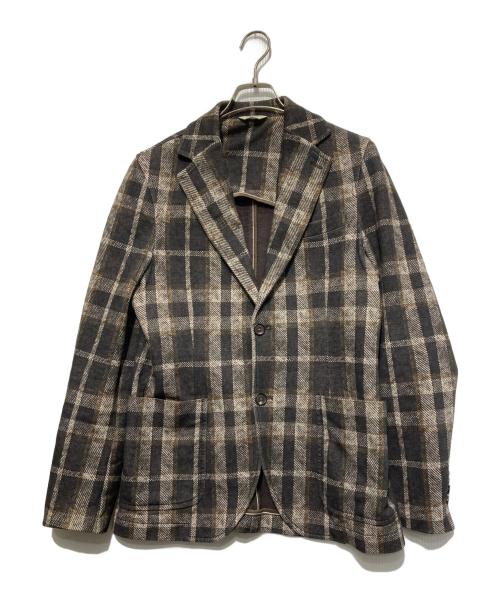 CIRCOLO 1901（チルコロ1901）Circolo 1901 (チルコロ1901) チェックテーラードジャケット ベージュ サイズ:46の古着・服飾アイテム
