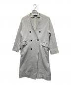 MACPHEEマカフィー）の古着「ウールブークレジャージー ノーカラーコート」｜グレー