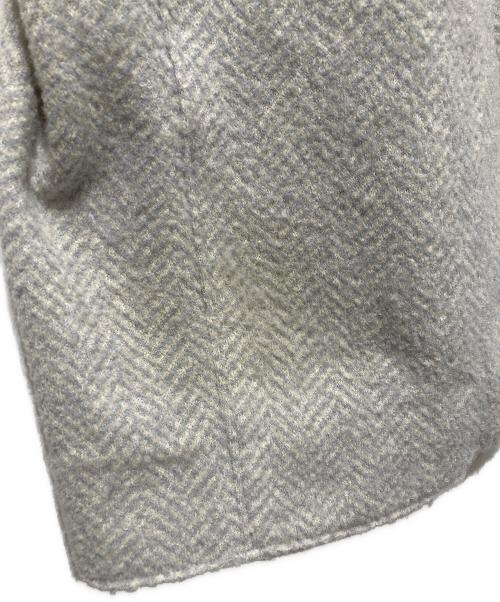 MACPHEE（マカフィー）MACPHEE (マカフィー) ウールブークレジャージー ノーカラーコート グレー サイズ:36の古着・服飾アイテム