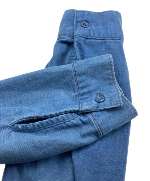 FIVE BROTHER（ファイブブラザー）FIVE BROTHER (ファイブブラザー) シャモアクロスシャツ ブルー サイズ:Mの古着・服飾アイテム