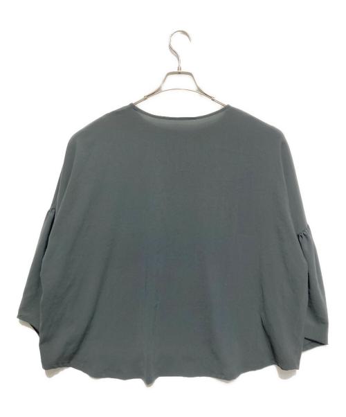 BEARDSLEY（ビアズリー）BEARDSLEY (ビアズリー) 袖ギャザーTブラウス グリーン サイズ:Freeの古着・服飾アイテム