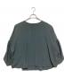 BEARDSLEY（ビアズリー）の古着「袖ギャザーTブラウス」｜グリーン
