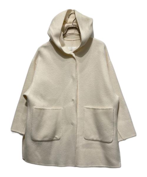 CADUNE（カデュネ）CADUNE (カデュネ) フードリバーコート ホワイト サイズ:36の古着・服飾アイテム