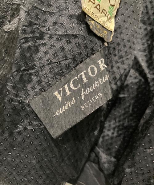 Victor（ビクター）victor (ビクター) レザージャケット ブラック サイズ:40の古着・服飾アイテム