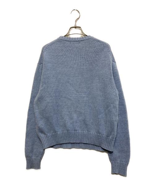 POLO RALPH LAUREN（ポロ・ラルフローレン）POLO RALPH LAUREN (ポロ・ラルフローレン) ベアクルーネックセーター スカイブルー サイズ:Sの古着・服飾アイテム