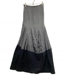 Y's（ワイズ）の古着「切替スカート」｜ブラック×グレー