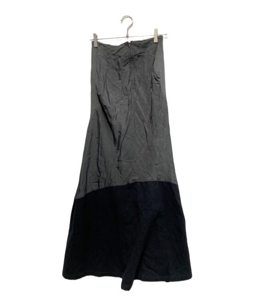 Y's（ワイズ）Y's (ワイズ) 切替スカート ブラック×グレー サイズ:Sの古着・服飾アイテム