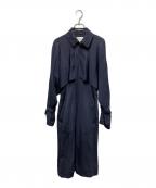 beautiful peopleビューティフルピープル）の古着「レーヨンスプリングコート」｜ネイビー