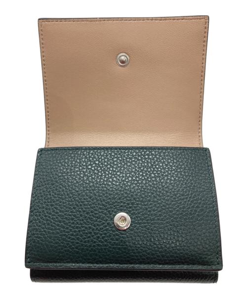 MARNI（マルニ）MARNI (マルニ) レザー3つ折り財布 グリーンの古着・服飾アイテム