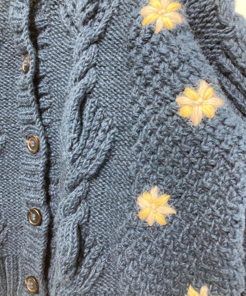Sea Room lynn（シールームリン）Sea Room lynn (シールームリン) NPL HMシェルケーブルflowerカーデ ネイビー サイズ:FREEの古着・服飾アイテム