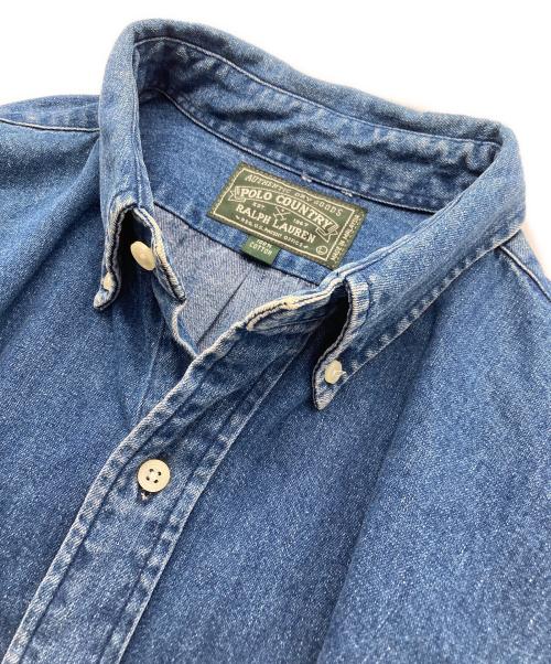 POLO COUNTRY（ポロカントリー）POLO COUNTRY (ポロカントリー) デニムシャツ インディゴ サイズ:Lの古着・服飾アイテム