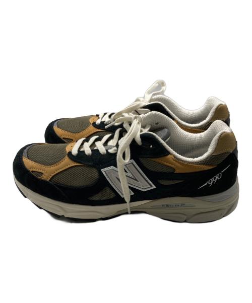 NEW BALANCE（ニューバランス）NEW BALANCE (ニューバランス) 990V3 ブラック×ベージュ サイズ:27.5の古着・服飾アイテム