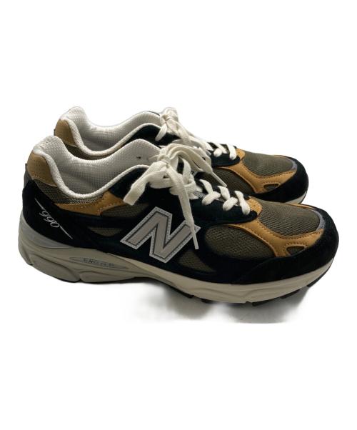 NEW BALANCE（ニューバランス）NEW BALANCE (ニューバランス) 990V3 ブラック×ベージュ サイズ:27.5の古着・服飾アイテム