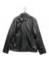 JOURNAL STANDARD（ジャーナルスタンダード）の古着「シープレザー シングルライダースジャケット」｜ブラック
