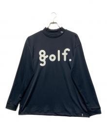 8G SHOOT（エイジシュート）の古着「LOGO PRINT MOCK NECK L/S TEE」｜ブラック