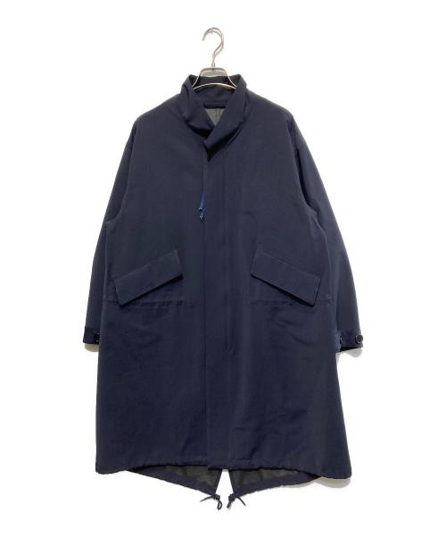 JOHN SMEDLEY（ジョンスメドレー）JOHN SMEDLEY (ジョンスメドレー) スタンドカラーフィッシュテールコート ネイビー サイズ:1の古着・服飾アイテム