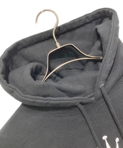 stussy（ステューシー）stussy (ステューシー) クラウンロゴプリントパーカー ブラック サイズ:Lの古着・服飾アイテム