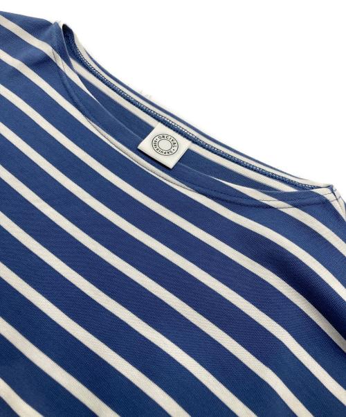 ORCIVAL（オーシバル）ORCIVAL (オーシバル) コットン ワイドボートネックワンピース ブルー×ホワイト サイズ:1の古着・服飾アイテム