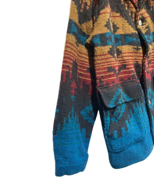 WOOLRICH（ウールリッチ）WOOLRICH (ウールリッチ) 古着ネイティブ柄コート レッド×ブラック サイズ:Mの古着・服飾アイテム