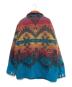 WOOLRICH (ウールリッチ) 古着ネイティブ柄コート レッド×ブラック サイズ:M：12000円