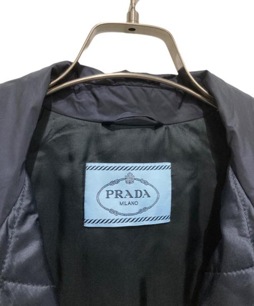PRADA（プラダ）PRADA (プラダ) ダブルブレストナイロンコート ネイビー サイズ:38の古着・服飾アイテム