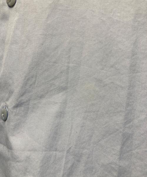 DRAWER（ドゥロワー）Drawer (ドゥロワー) ノーカラーバックボタンシャツ ブルー サイズ:38の古着・服飾アイテム