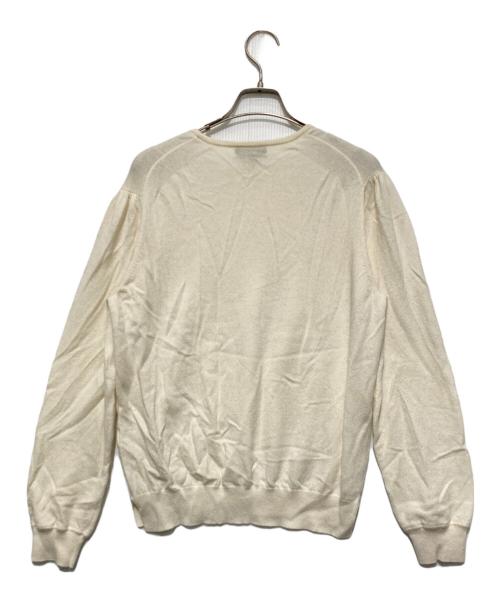 DRAWER（ドゥロワー）Drawer (ドゥロワー) 14Gショルダーギャザークルーニット ベージュ サイズ:2の古着・服飾アイテム