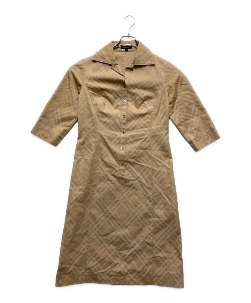 BURBERRY LONDON（バーバリーロンドン）BURBERRY LONDON (バーバリーロンドン) ノヴァチェックシャツワンピース ベージュ サイズ:42の古着・服飾アイテム