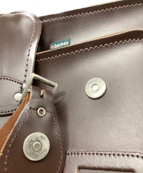 ZATCHELS（ザッチェルズ）ZATCHELS (ザッチェルズ) 3WAY ツインポケットサッチェルバッグ マルサラレッドの古着・服飾アイテム