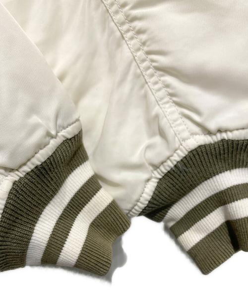 GANRYU（ガンリュウ）GANRYU (ガンリュウ) MA-1ジャケット グリーン×ホワイト サイズ:Lの古着・服飾アイテム