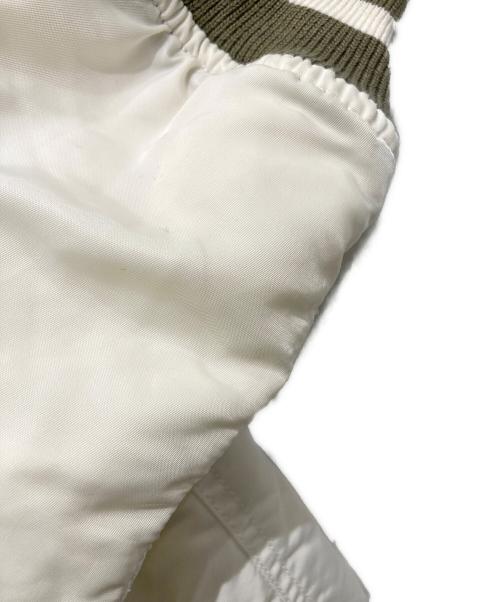 GANRYU（ガンリュウ）GANRYU (ガンリュウ) MA-1ジャケット グリーン×ホワイト サイズ:Lの古着・服飾アイテム