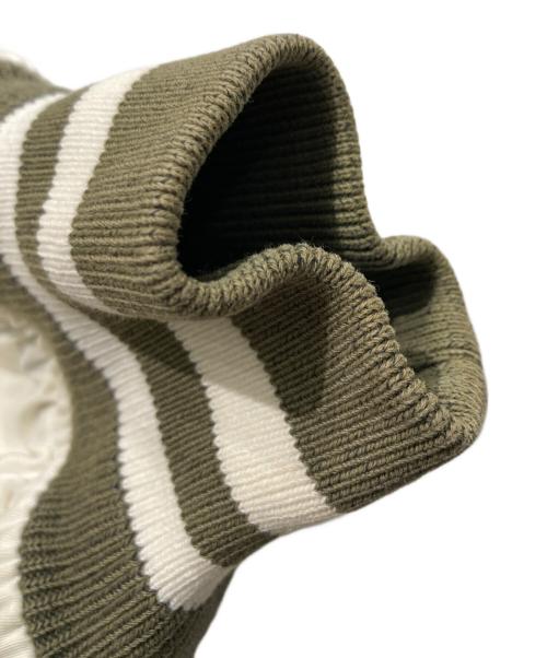 GANRYU（ガンリュウ）GANRYU (ガンリュウ) MA-1ジャケット グリーン×ホワイト サイズ:Lの古着・服飾アイテム