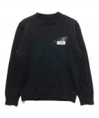 MM6 Maison Margielaエムエムシックスメゾンマルジェラ）の古着「テープラベルニット」｜ブラック